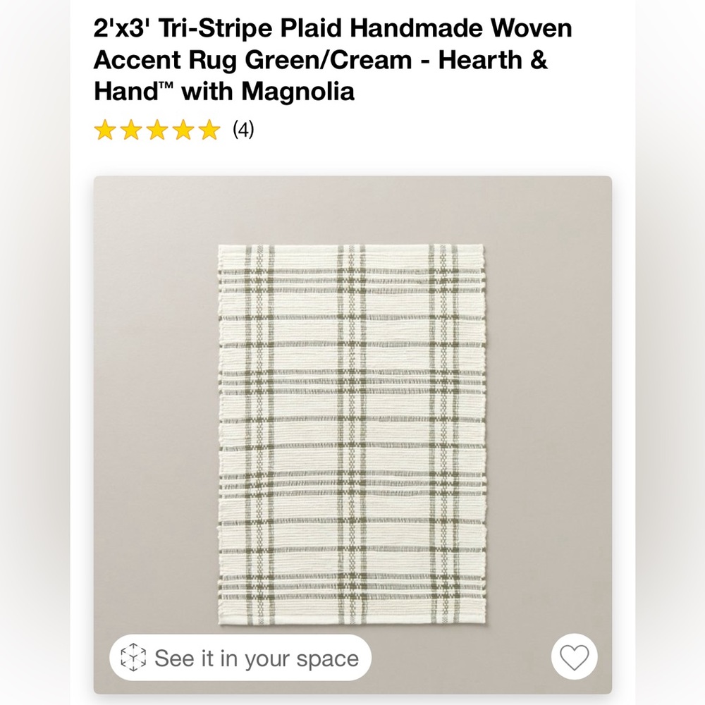 2 x 3 accent rug Hearth and Hand -Target